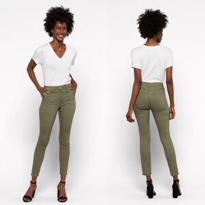 STS Blue Ellie High Dise Skinny Zipper Pants Size Olive Green Size 32 Waist